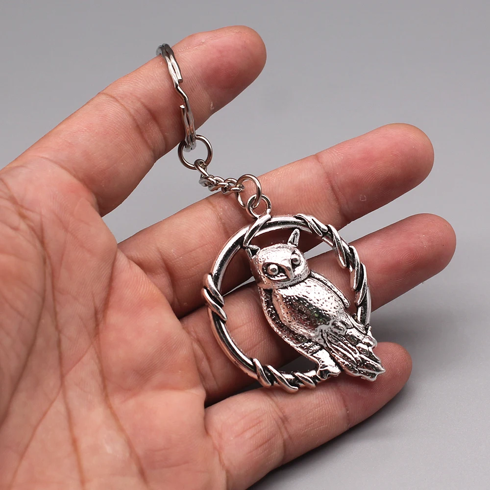 Hapiship 2019 женские/мужские Модные Винтажные брелки из сплава с бронзовой совой