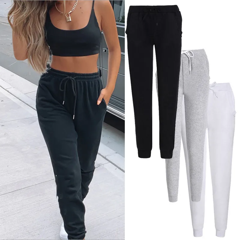 

Штаны спортивные женские, свободные, с высокой талией, весна-осень