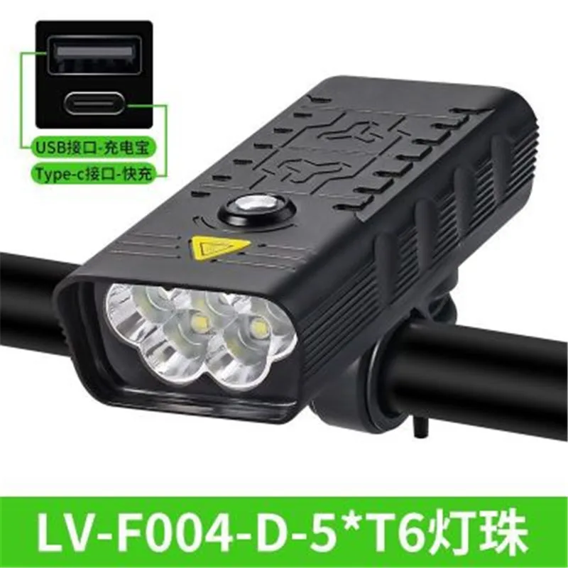 

Powerful 10000 mAh Bicycle Light 5 Leds USB Rechargeable T6 Bike Light Flashlight MTB Cycling Accessories as Power Bank