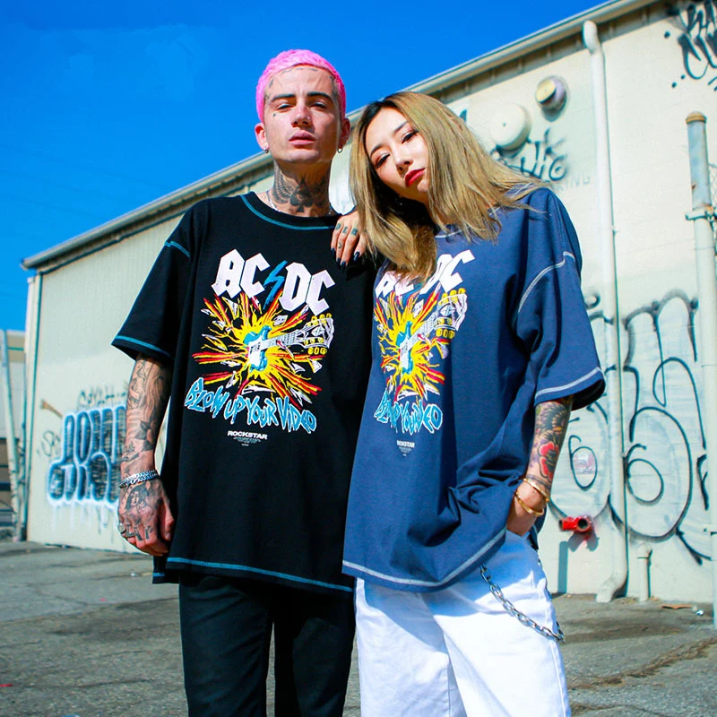 Мужская и женская модная футболка в стиле хип-хоп уличная одежда Харадзюку