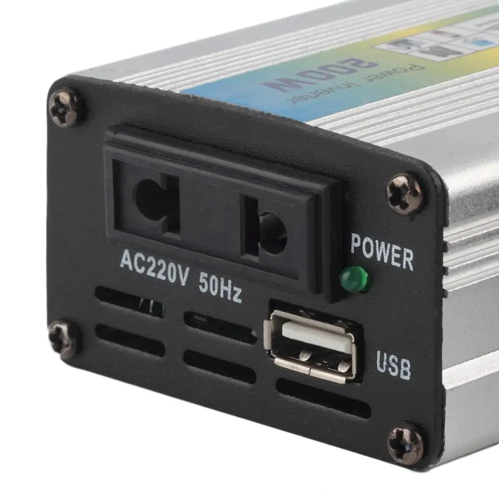 12V DC В AC 220V автомобильный преобразователь питания адаптер 200W USB зарядное