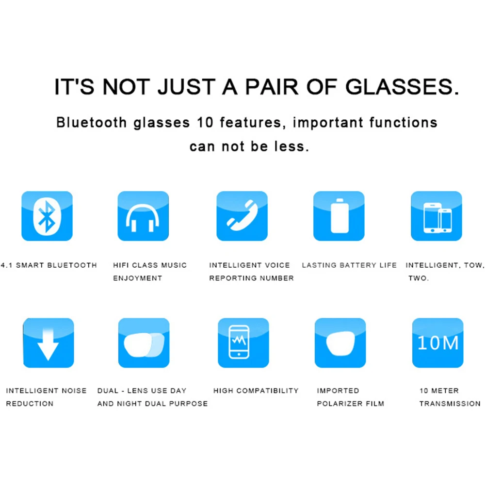 2 в 1 Bluetooth-наушники солнцезащитные очки беспроводная гарнитура цифровые