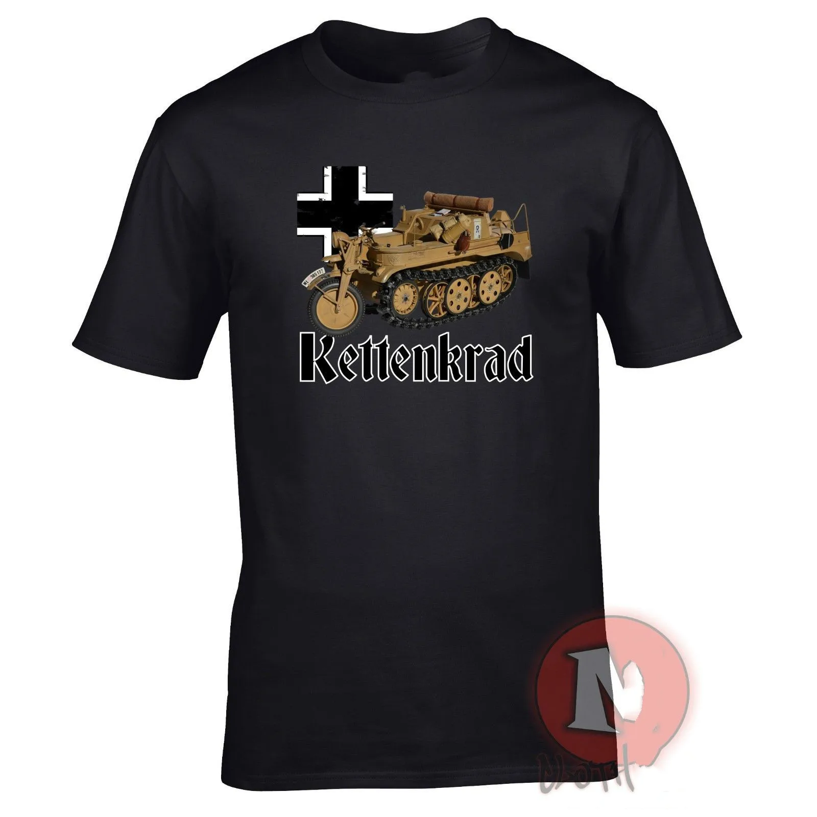 

Kettenkrad Halftrack Motorcycle WW2 German Military Armour T-Shirt Summer Cotton Short Sleeve O-Neck Men's T Shirt New S-3XL