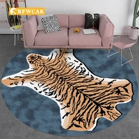 american cartoon animal tiger round living room bedroom carpet home decoration simple turkish sofa coffee table dust free mat