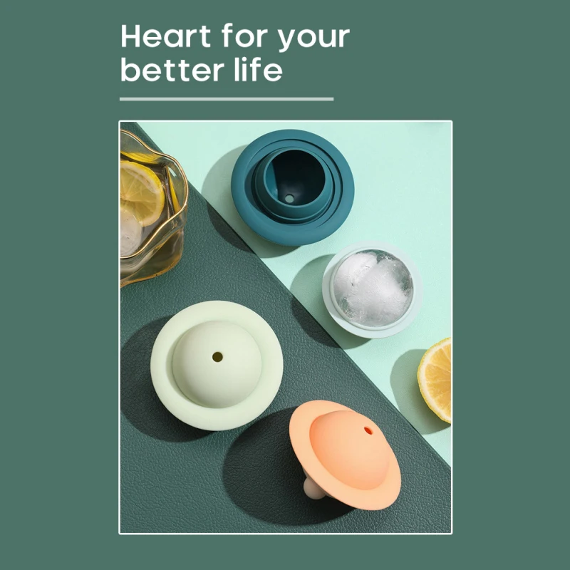 

Small Flying Saucer Ice Hockey Mold Silicone Whiskey Ice Ball Maker Mold Tools Household Ice Tray DIY Model Boxes Kitchen Gadget