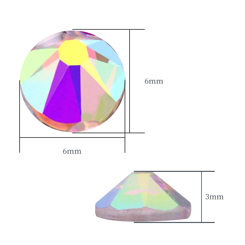Кристаллические стразы АВ Flatback Стразы с горячей фиксацией алмазной окраской