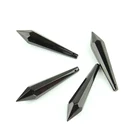 Черная хрустальная люстра K9 38 мм63 мм76 мм, подвески с призмами, граненые стеклянные U-образные капли для украшения торта