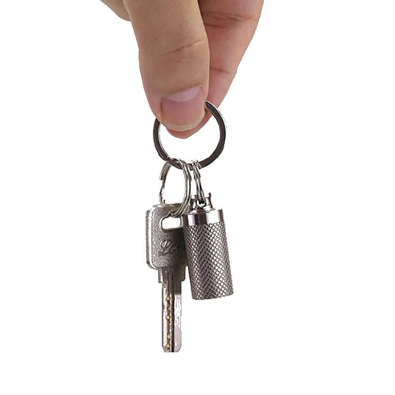 

Outdoor Capsule Bottle Pill Case Storage Emergency Gear Holder Box Waterproof Portable Travel Camp Hiking Pill Bottle Keychain