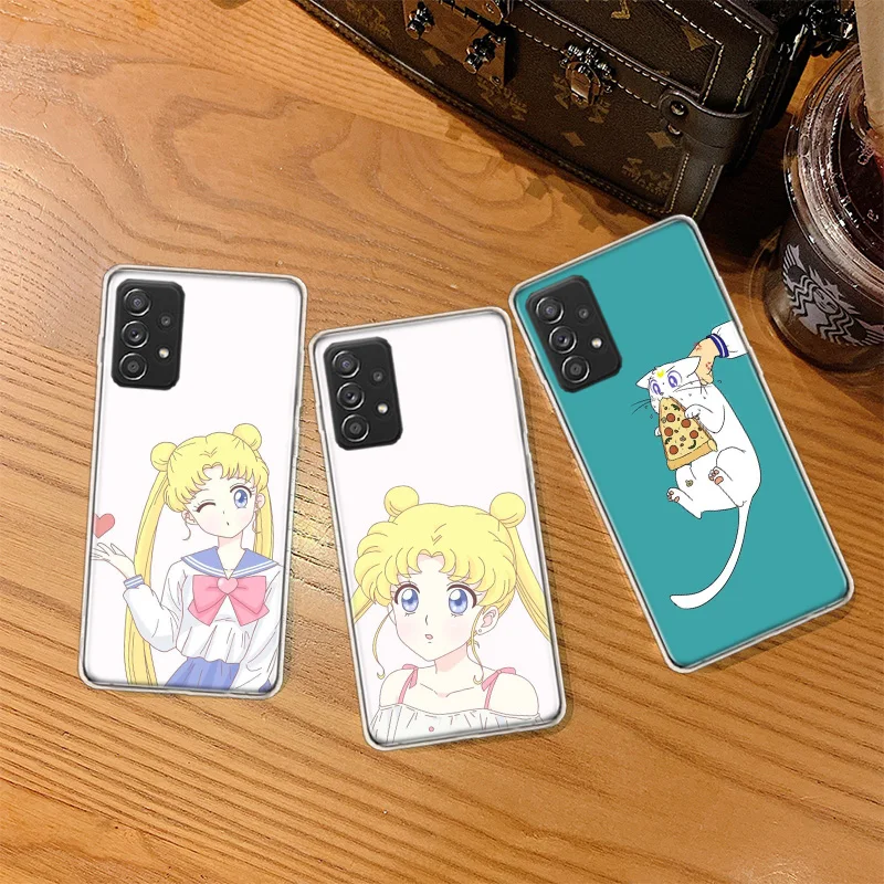 

Beautiful S-Sailor Moon Phone Case For Galaxy Note 20 Ultra 10 Lite 9 8 Samsung A70 A50 A30 A20 A20E A10S A9 A8 Plus A7 A6 A90 A