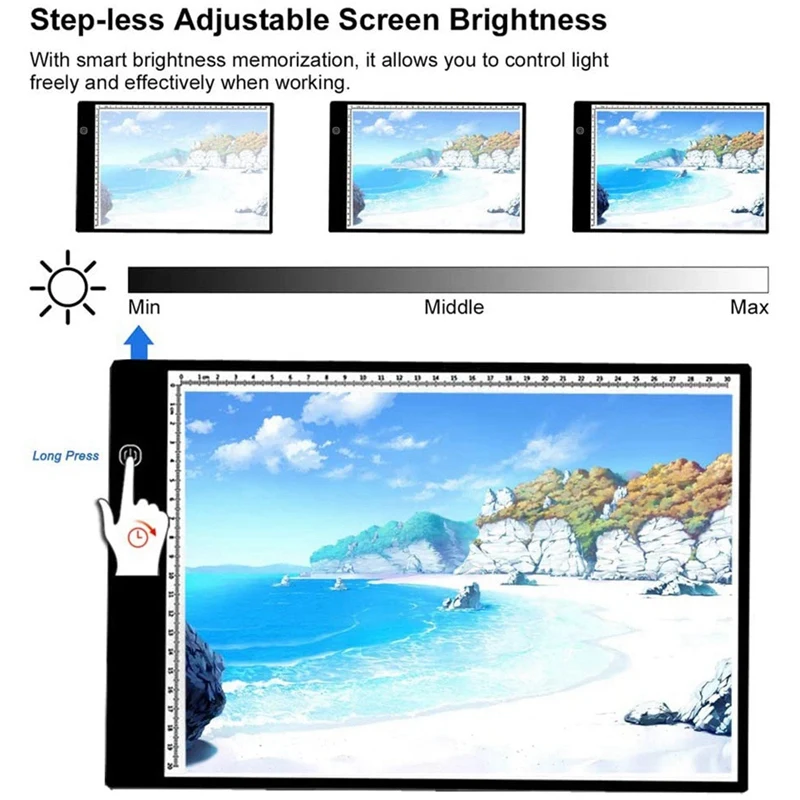 

LED Drawing Tracing Pad, A4 LED Light Box Tracer Board Adjustable Brightness for Drawing, Sketching, Diamond Painting