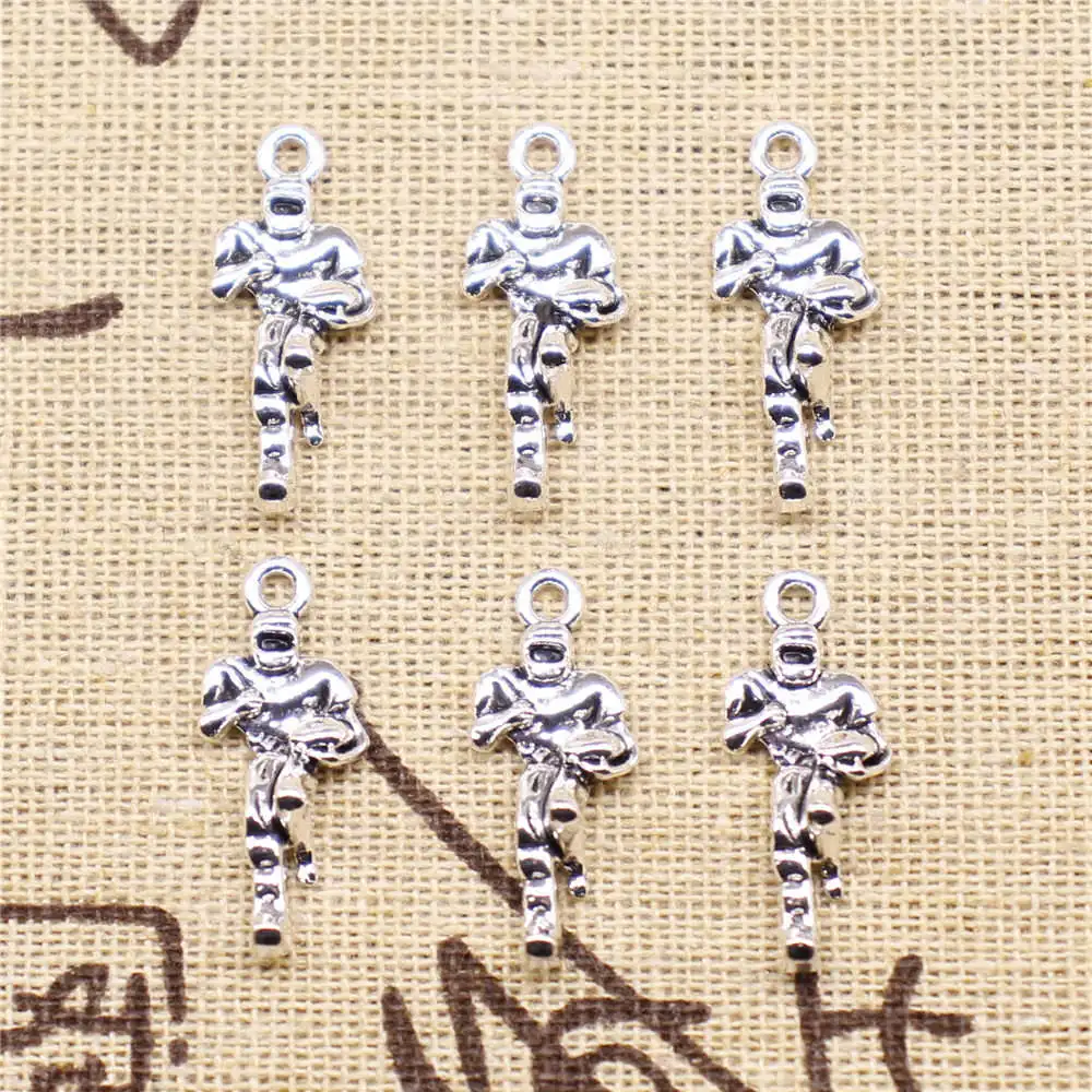 

Подвески для изготовления ювелирных изделий 20 шт., 22x13 мм, подвески для регби-проигрывателя античного серебра