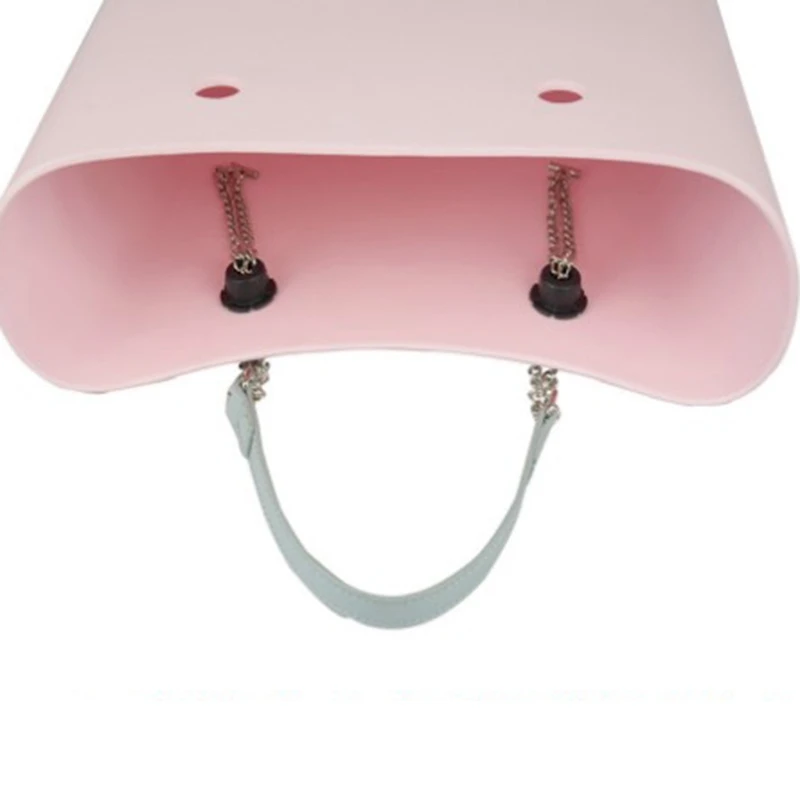 1 пара длинных кожаных ПУ цепных ручек серебряных металлических суперволоконных