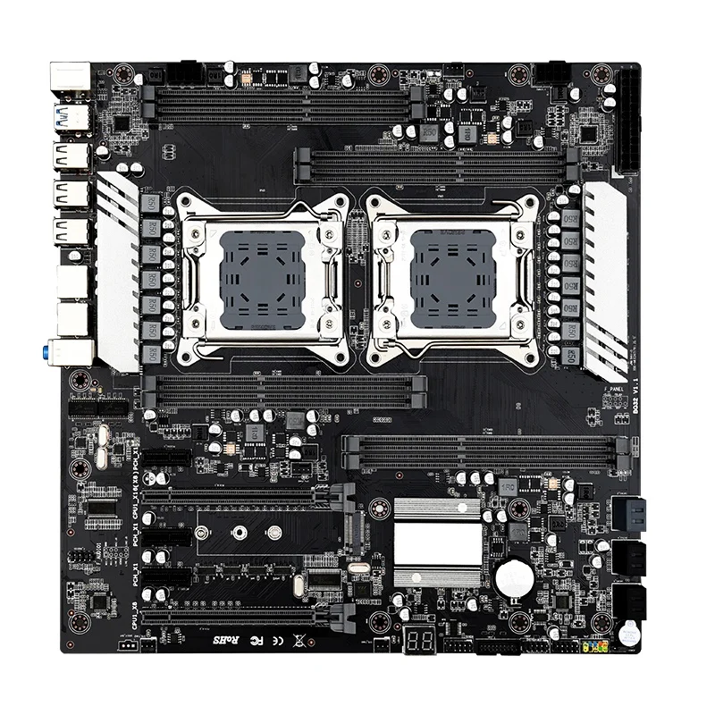 Материнская плата X79 S8 с двумя процессорами LGA2011 поддержка для Dual E5 V1/V2 DDR3 1333/1600/1866