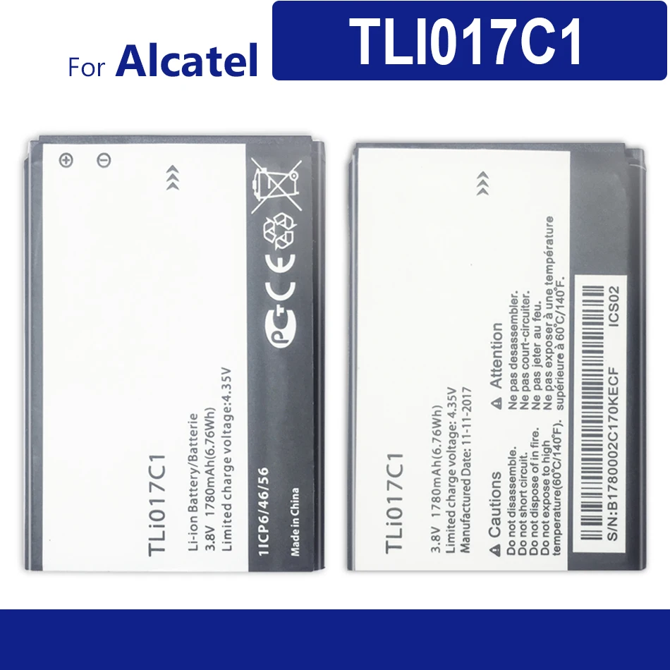 1780 мА/ч Батарея для чехол с откидной крышкой Alcatel One Touch PIXI 3 4 5 &quot5019D 5017D 5017A 5017X 5017 5027B