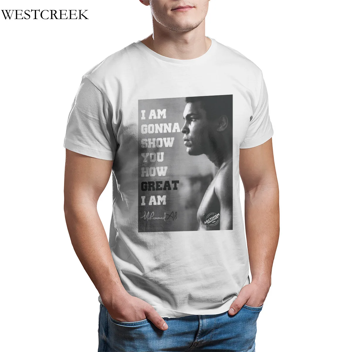 

Wholesale Men's T-Shirt Muhammad-Ali Cover Custom Punk Short Sleeve Tees 48612
