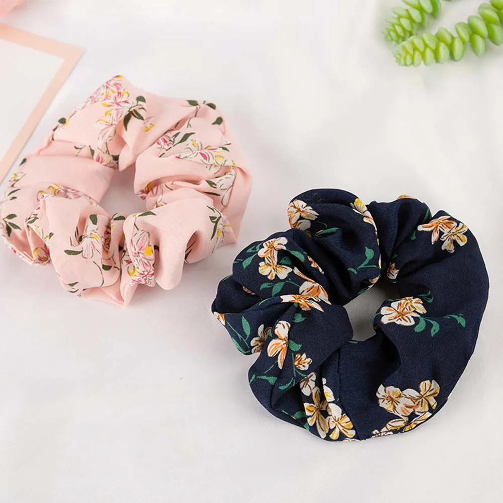 Корейский модный стиль кольцо для волос цветочная ткань хвост кольца головной