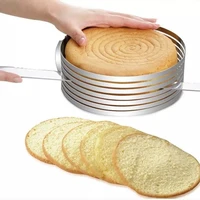 16 20 diy cake slicer molds round shape adjustable stainless steel bread cooking cutter kitchen cutting layer baking accessories