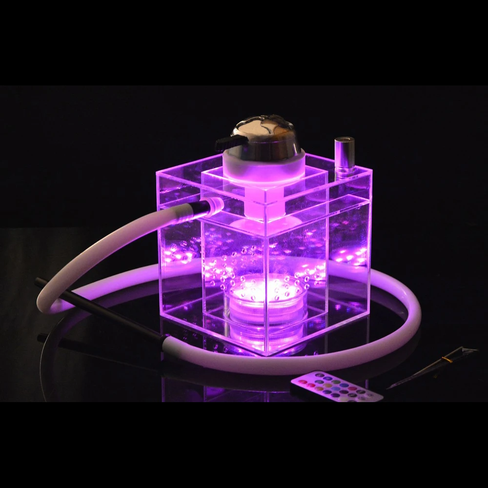 2019 новый прозрачный акриловый кальяна с светодиодный светильник для наргиле