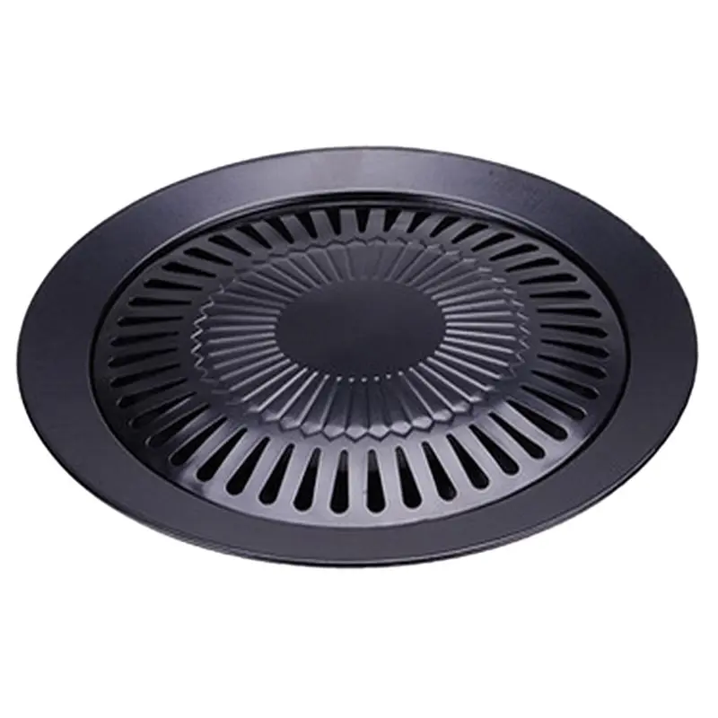 

Hot Sale Non-stick 13 inch Smokeless Indoor Stovetop Barbecue BBQ Grill Kitchen Pan Griddle