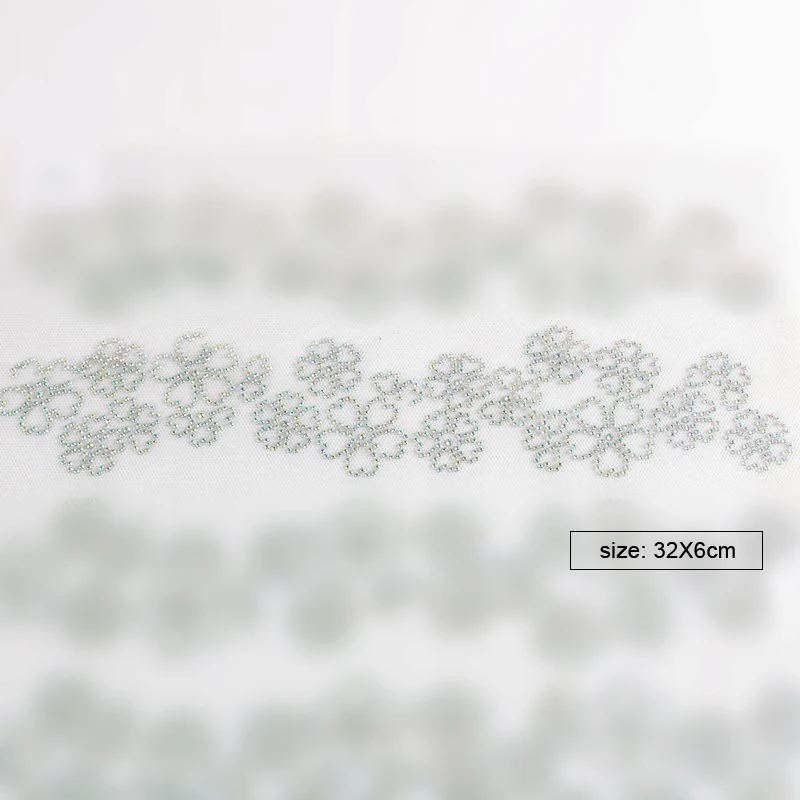 1 линия горячей фиксации Стразы цветочный теплоперенапряжающий дизайн