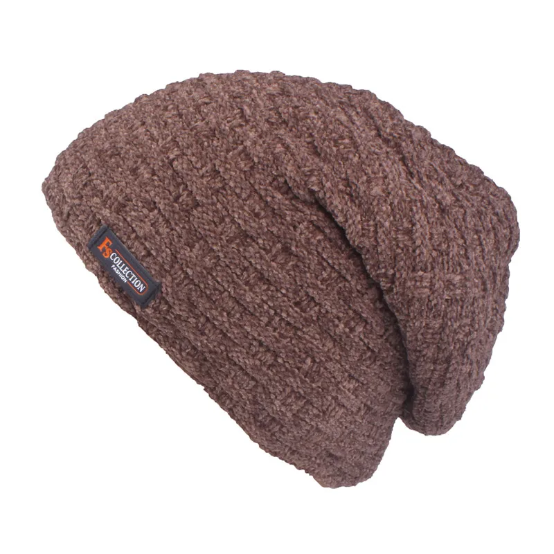 hat kakhi Xthree синель зимняя шапка для мужчин шапочки Skullies шляпа вязаная шапка шарф с подкладкой мужские шапочки зимние шапочки - Цвет: hat kakhi