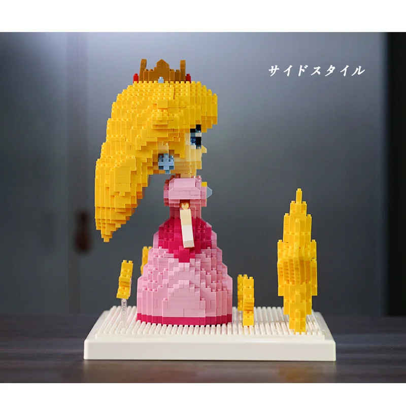 Видеоигра Супер Марио Персик Принцесса Звезда розовая девушка 3D модель 1484 шт
