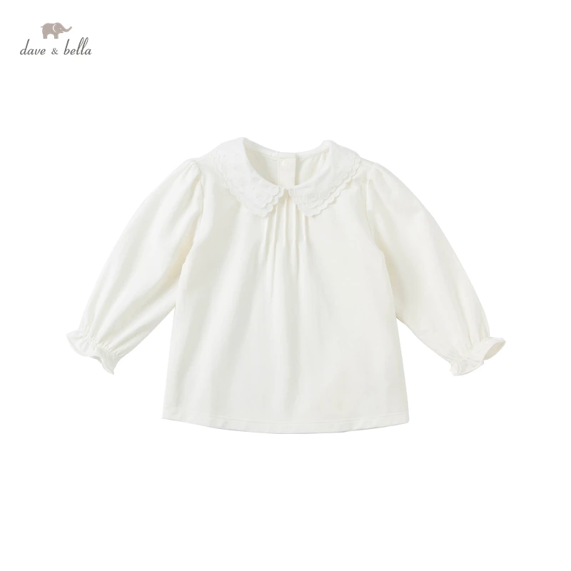 

Детская осенняя футболка с цветочной вышивкой, DB20053