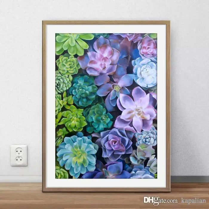 Плакат с растениями красивые суккуленты Настенный декор картины Художественная