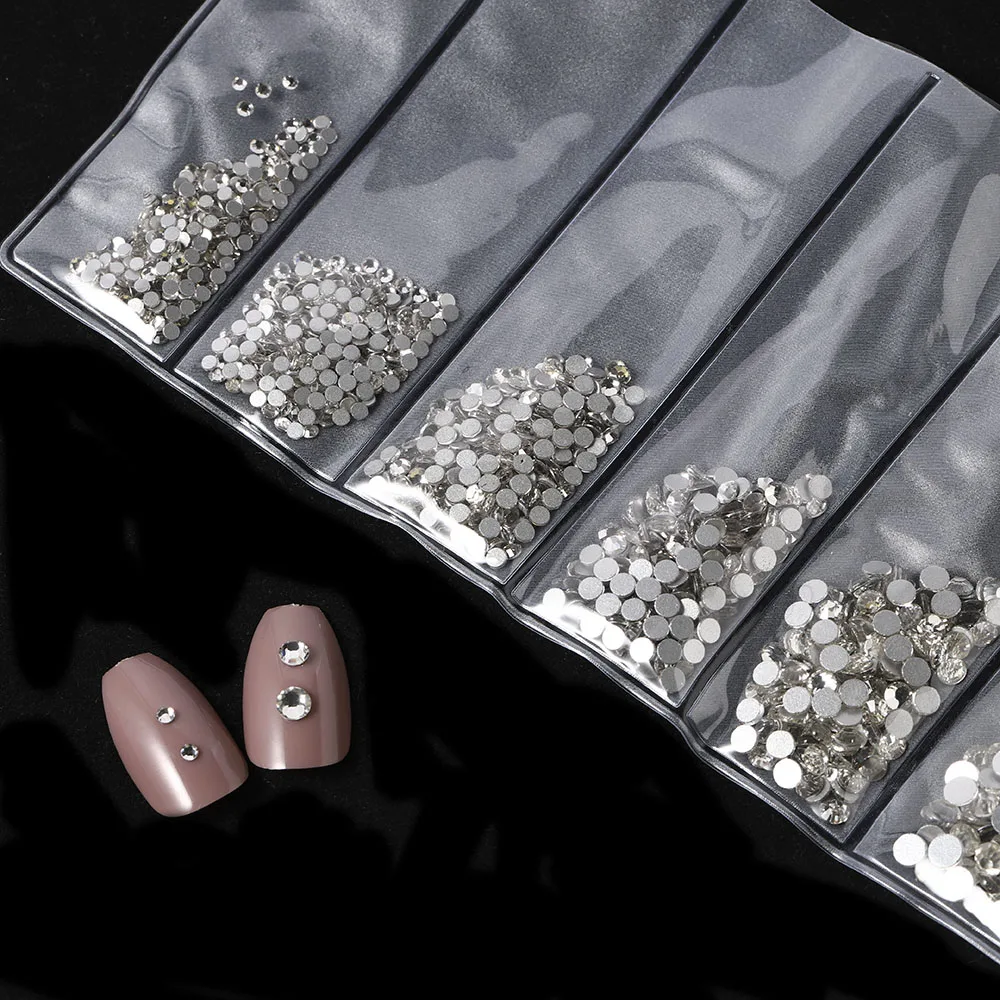 Хит продаж украшение для дизайна ногтей с плоским дном стеклянные маленькие