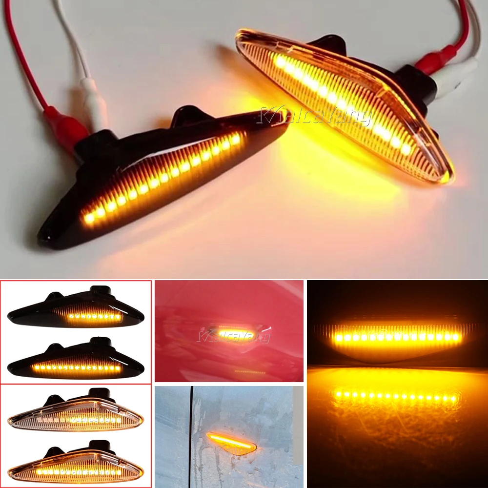 

LED Side Repeater Marker Turn Signal Indicator Flasher For Mazda 6 Mazda6 GH Mazda5 CW Premacy RX-8 MX-5 Fiat 124 Spider