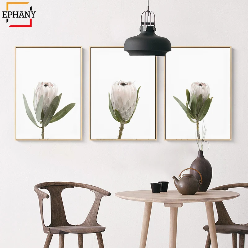 Protea с принтом растительный настенный Декор для дома цветы холст картина