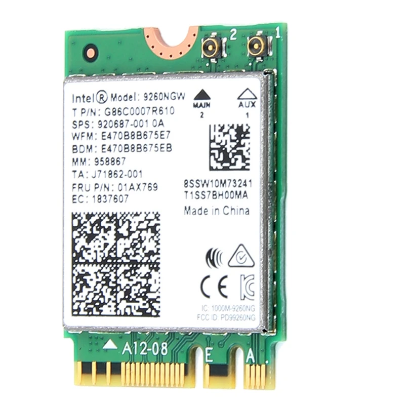 Двухдиапазонный беспроводной-AC 9260 для Intel 9260NGW NGFF 802.11Ac 1730 Мбит/с 1,73 Гбит/с WiFi+ Bluetooth 5,0 Карта подходит для Windows 10