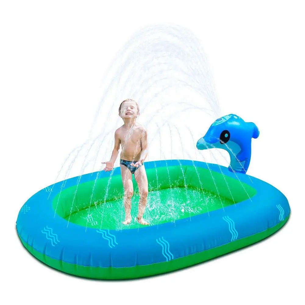 

Dolphin Fountain Children Inflatable Water Jet Play Pool Swimming Pool A Perfect Gift For Childrens To Relax In The Hot Summer