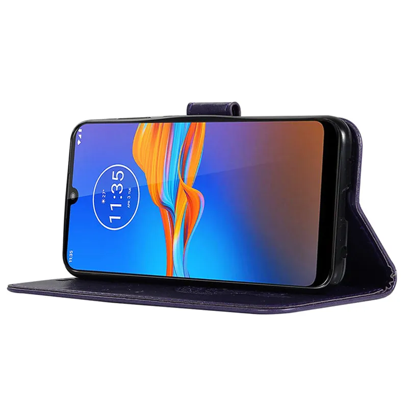 Чехол для Moto E6 Plus флип-кошелек сумка из искусственной кожи чехол телефона Motorola E 6