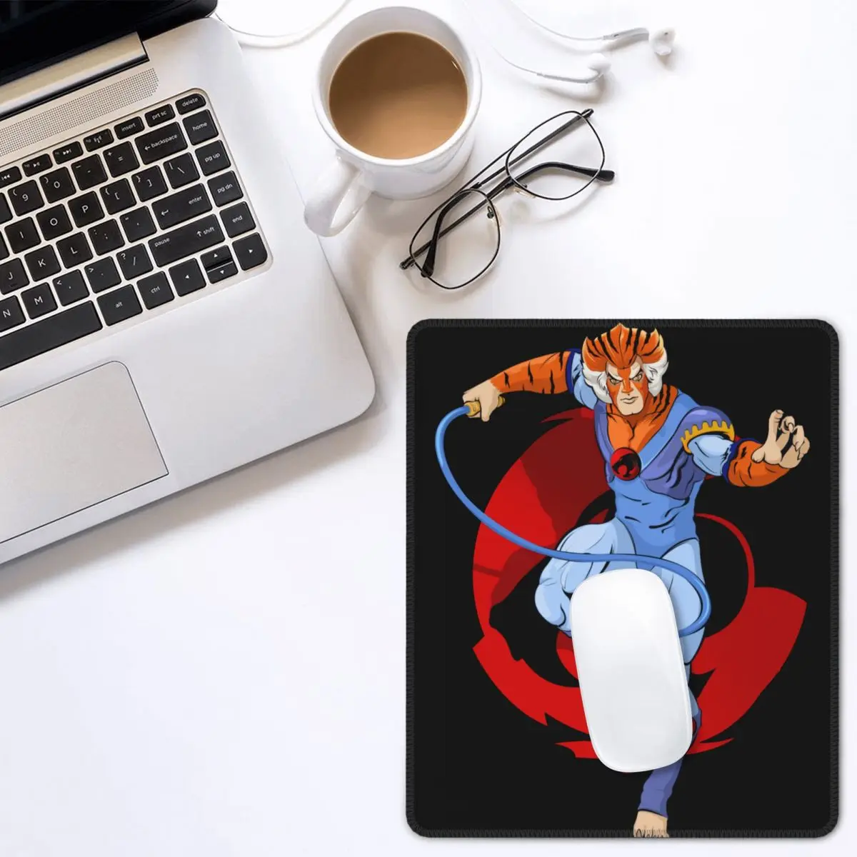 

Tygra Unique Mouse Pad Thundercats 80s Retro Cartoon Lockedge Soft Mat Natural Rubber PC Table Decoration Cover