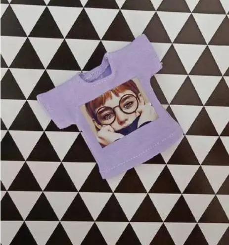 purple T-shirt Повседневная Одежда для кукол Blyth, футболка с коротким рукавом для blyth, ob24, barbies, одежда для «пуллип» для 1/6, аксессуары для кукол - Цвет: purple T-shirt