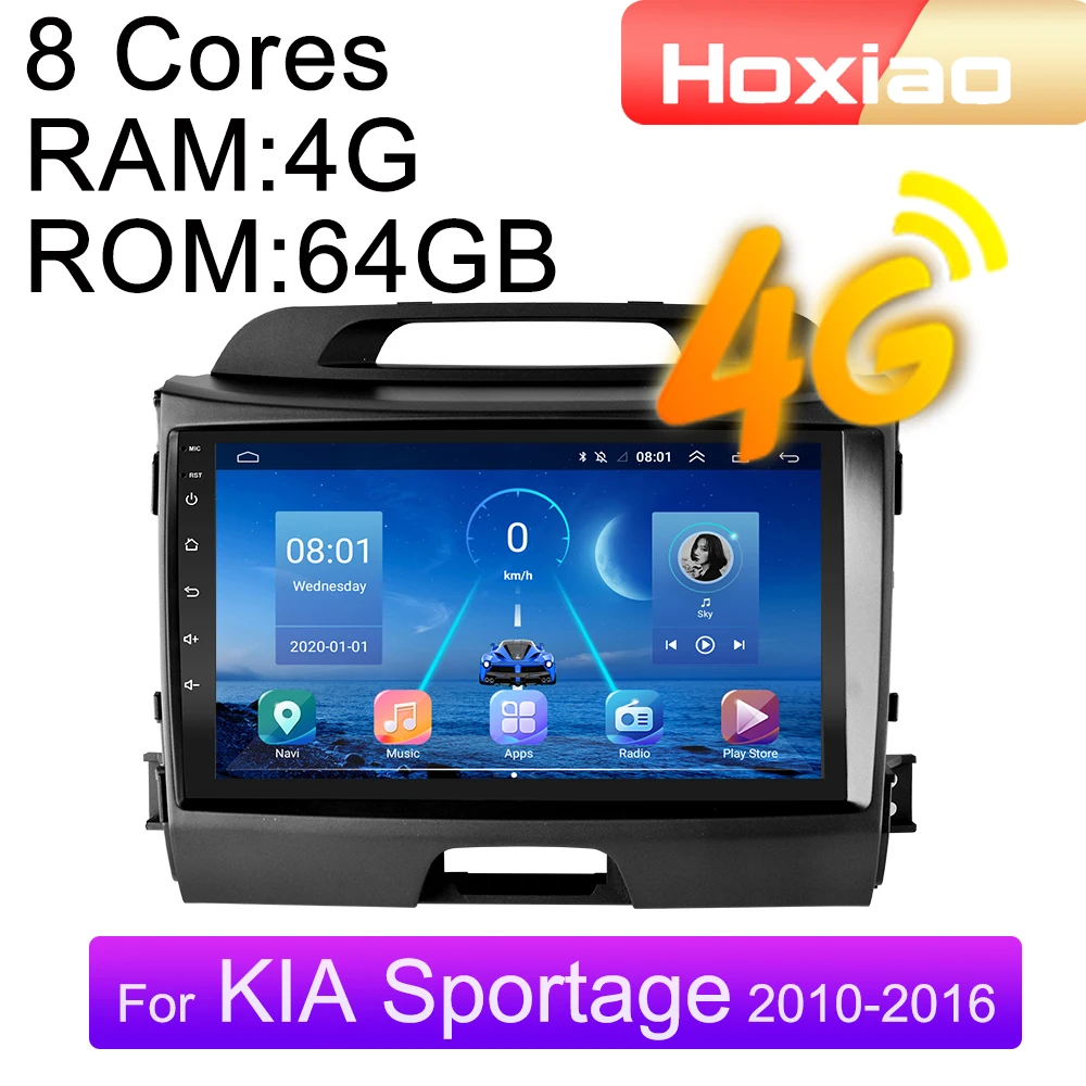 4 G Android 9 2din автомобильный Радио Мультимедийный видео плеер для KIA sportage 2010 2011 2013 2014