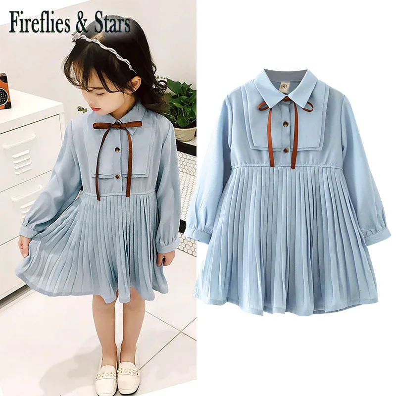 Весенне-осеннее качественное платье для девочек Детское шифоновое винтажное