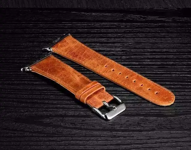 

38 42 40mm 44mm For apple watch SE band leather ,Genuine leather watch strap,For Iwatch band Series 6/5/4/3/2/1
