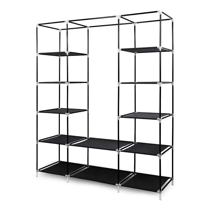 

172*134*43 CM Non-woven Wardrobe Bedroom Cloth Wardrobe Folding Portable Light Clothing Storage Cabinet Dustproof Closet