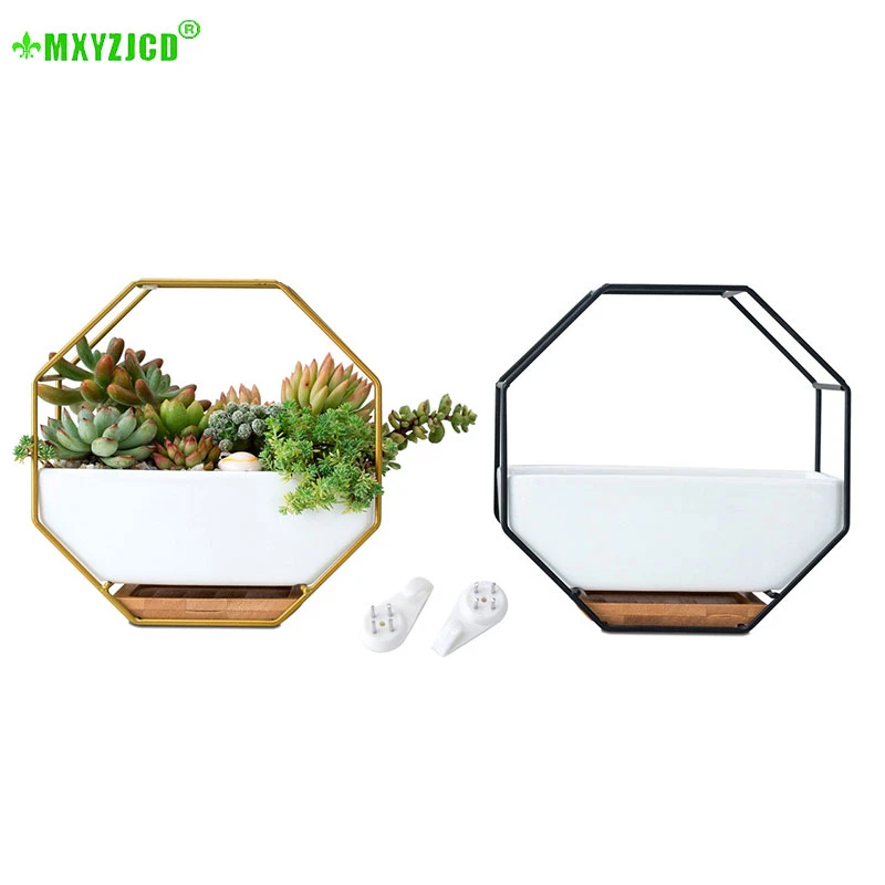 Восьмиугольник геометрический цветочный горшок металлический железный каркас