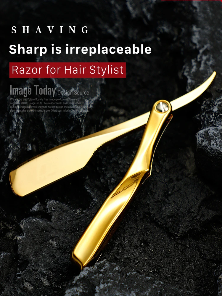 

Manual ABS Handle Shaving Razor Men's Razor Professional Barber Hair Cut Razor Change Blade Type Shaving Knife FREE 5 Blades