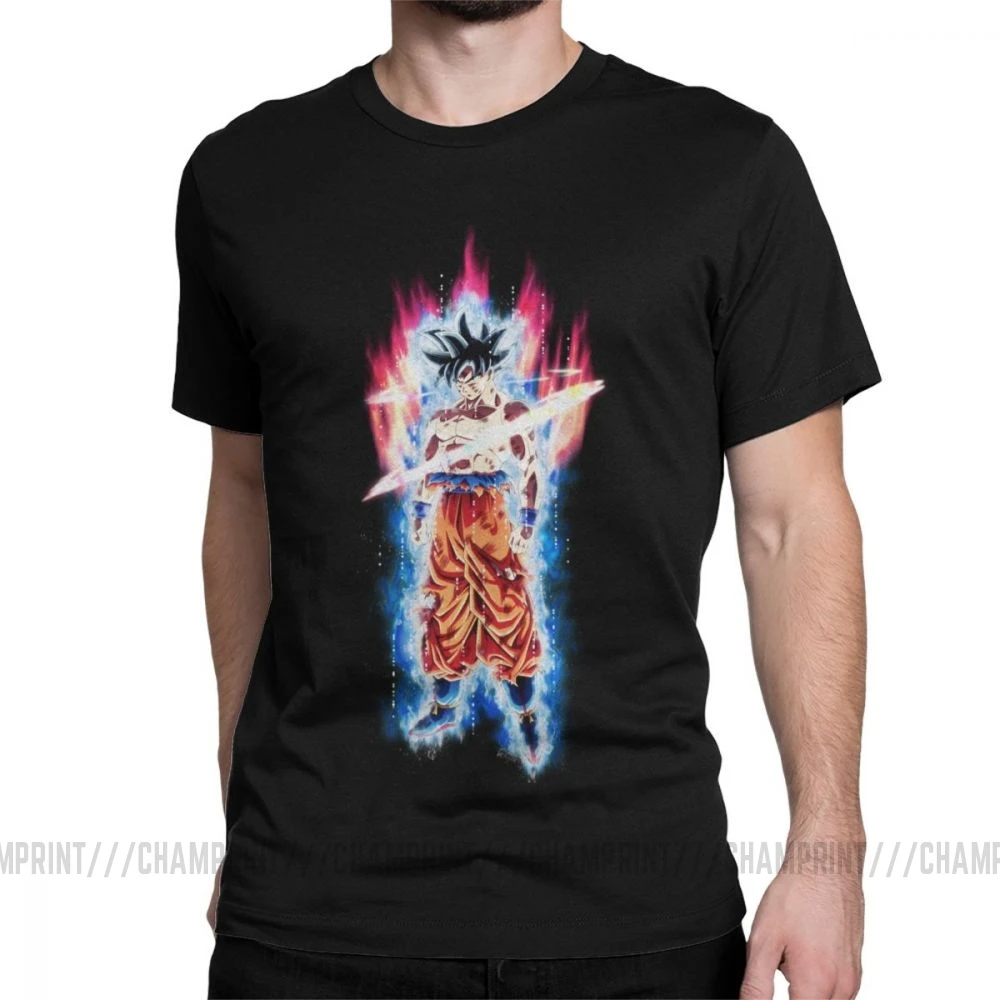 Goku Beerus Dragon Ball, мужские футболки, Vegeta Dbz, аниме, Harajuku, Забавные футболки, короткий рукав, вырез лодочкой, футболки, чистый хлопок, рисунок - Цвет: Черный