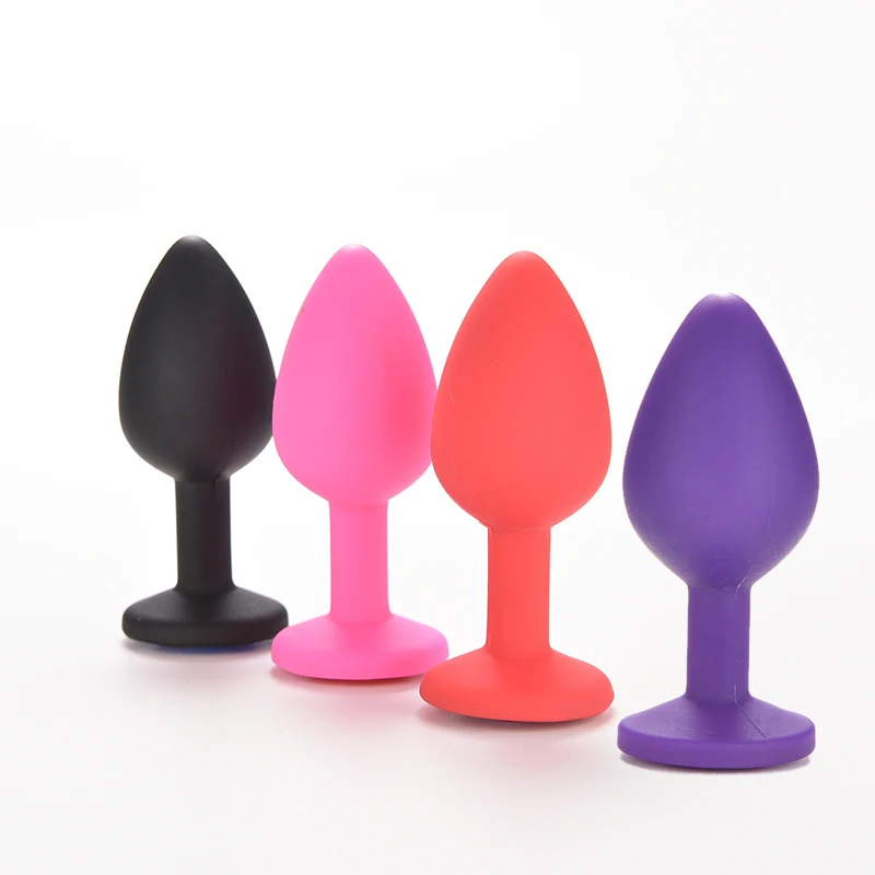 Силиконовая Анальная пробка анальная унисекс покрытая бижутерией секс-пробка