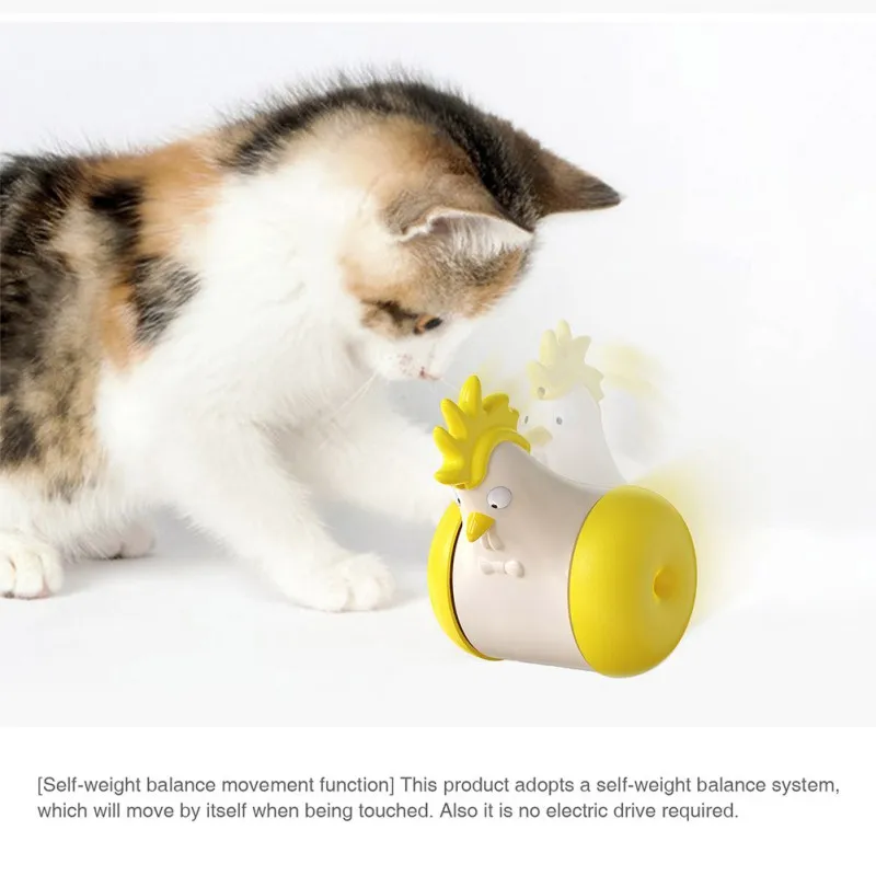 

Tumbler Swing Toys for Cats Kitten Interactive Balance Car Cat Chasing Toy Electric Sounding with Laser Cat Toy