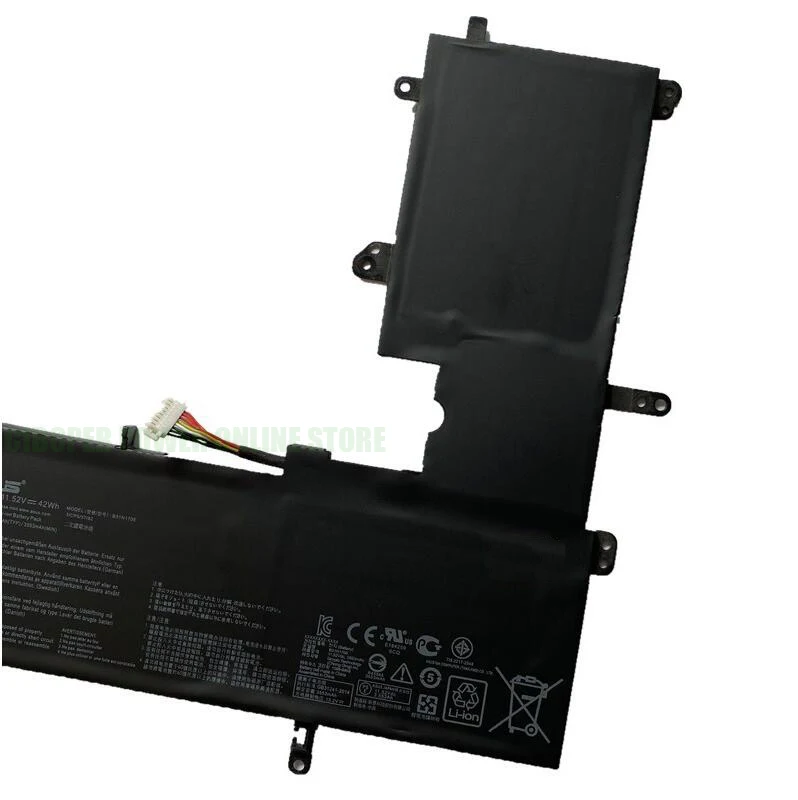 CP Аккумулятор для ноутбука 0B200-02660000 B31N1705 42Wh VivoBook Flip 14 TP410UA 410UF 410UR Q405UA Q405UA-BI5T5 UX460UA