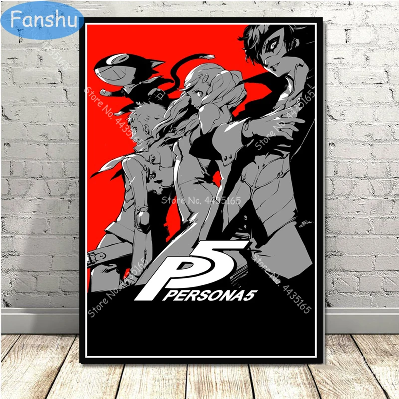 Плакат Persona 5 Настенная картина для видеоигр постеры и принты на холсте комнаты
