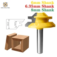 1pc 45 degree lock miter router bit woodworking tenon milling cutter tool drilling milling for wood carbide alloy lt069