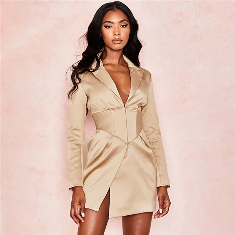 yuqung Long Blazer coat Women 2019 Autumn Notched Ladies slim waist Jacket Coats Full Sleeve Outwear high street office wear top | Женская