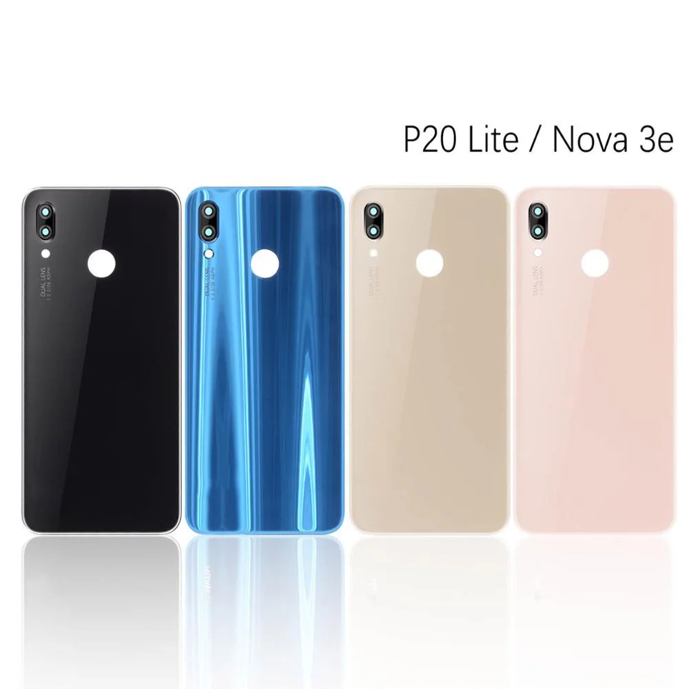 Задняя крышка для Huawei P20 Lite Nova 3e Оригинал на батарею черный | Мобильные